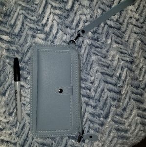 Dusty bluish wristlet